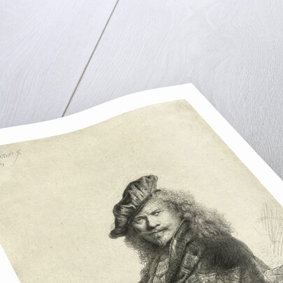 Self-Portrait Leaning on a Sill by Rembrandt Harmensz van Rijn