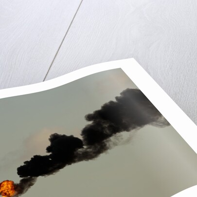 Flames and smoke billow from natural gas flare at Valero Oil Refinery by Anonymous