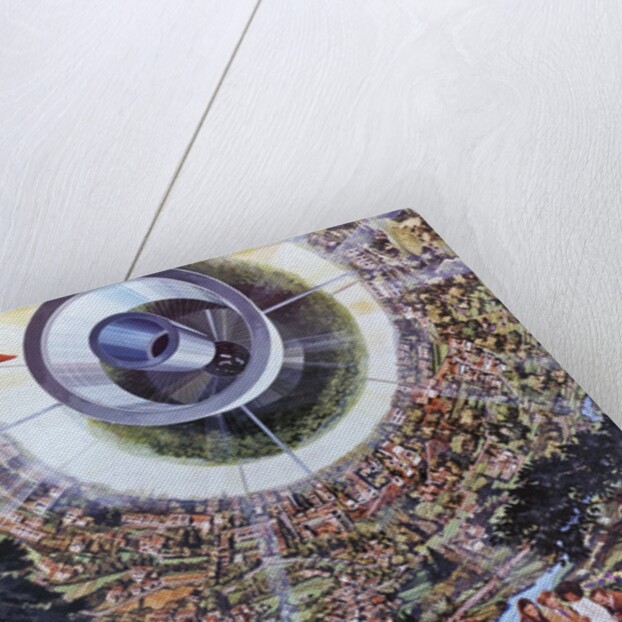 Interior view of a Bernal Sphere space colony for 10,000 people by Anonymous