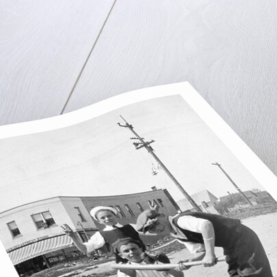 Boys play baseball in a sandlot, ca. 1923 by Anonymous