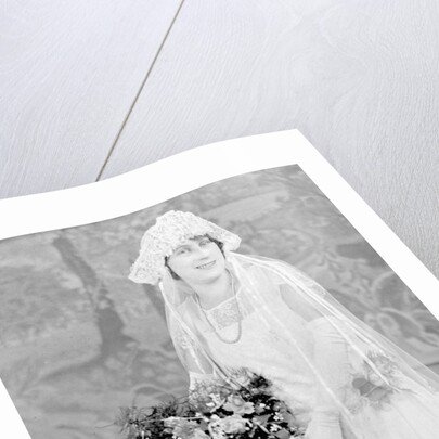 Bride in her wedding gown, ca. 1924 by Anonymous