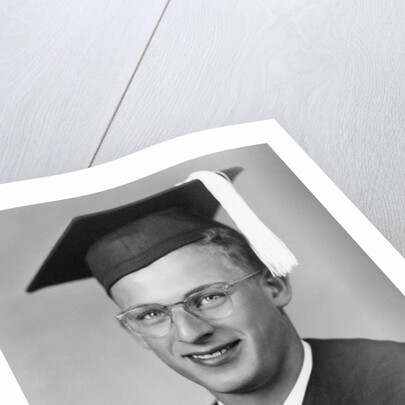 High school graduation portrait of young man, ca. 1945 by Anonymous