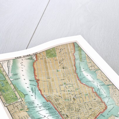 Map of lower Manhattan and Central Park by Anonymous