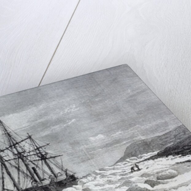 The Alert, nipped by the ice against the shore of Cape Beechey by Anonymous