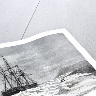 The Alert, nipped by the ice against the shore of Cape Beechey by Anonymous