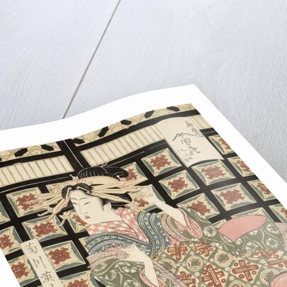 Courtesan of the Ogiva Brothel by Kikugawa Eizan