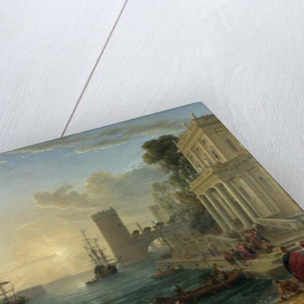 Seaport with the Embarkation of the Queen of Sheba by Claude Lorrain