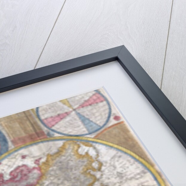 Double hemisphere wall map of the world by Samuel Dunn
