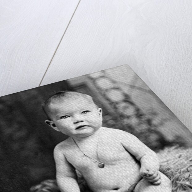 One year old baby girl portrait, ca. 1919. by Anonymous
