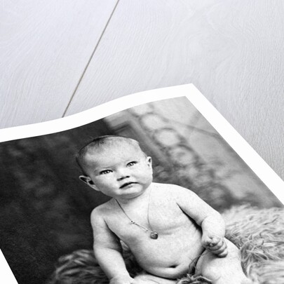 One year old baby girl portrait, ca. 1919. by Anonymous
