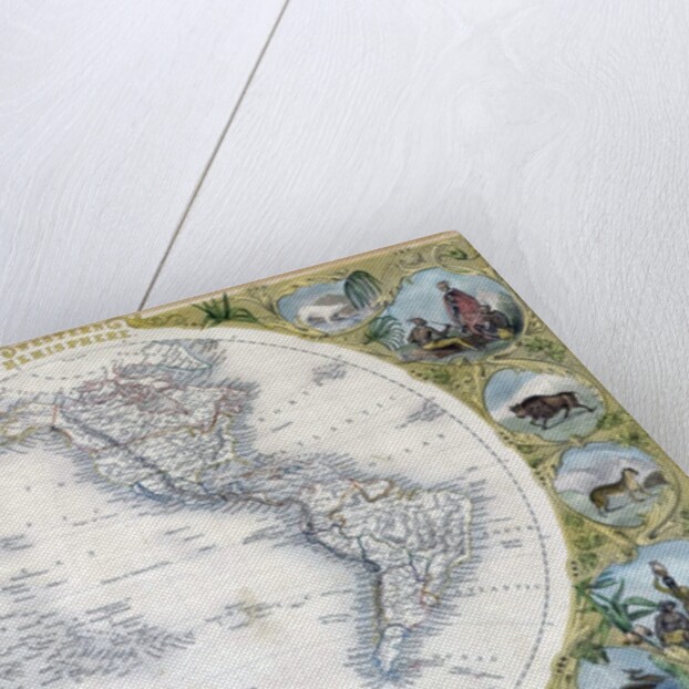 Map of the Western Hemisphere by John Tallis