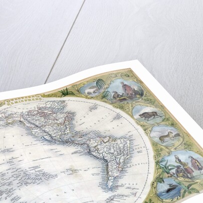 Map of the Western Hemisphere by John Tallis