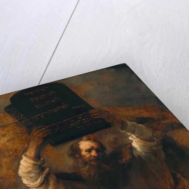 Moses with the Ten Commandments by Rembrandt van Rijn