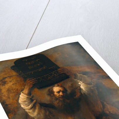 Moses with the Ten Commandments by Rembrandt van Rijn