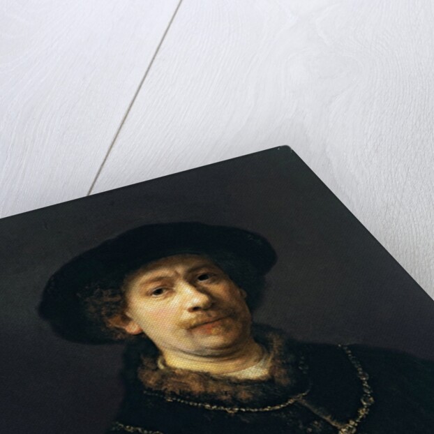 Self-Portrait with a Hat and Two Chains by Rembrandt van Rijn