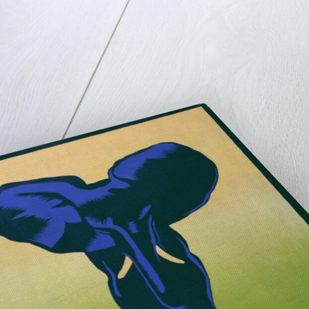 Visit the Zoo poster with elephant by Anonymous