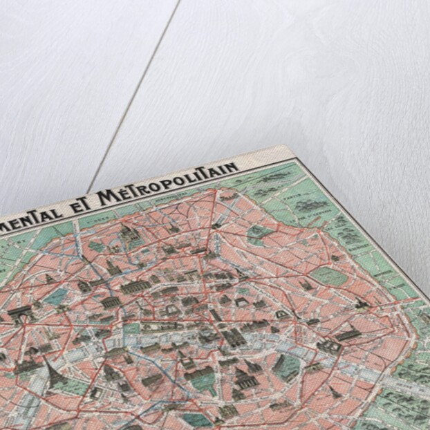Map of Paris by Anonymous
