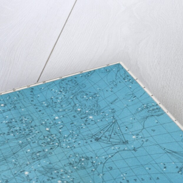 Vintage Star Map with Constellations Leo, Virgo, Libra, and Leo Minor by Anonymous