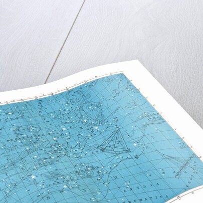 Vintage Star Map with Constellations Leo, Virgo, Libra, and Leo Minor by Anonymous