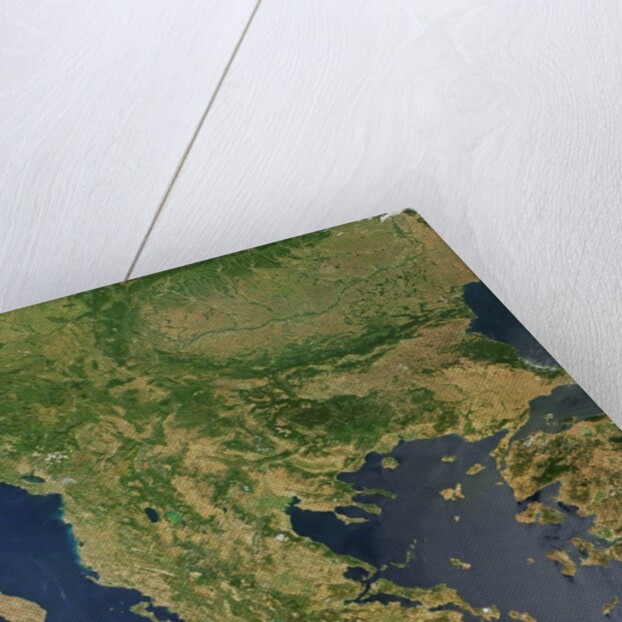 Satellite View of Greece by Anonymous