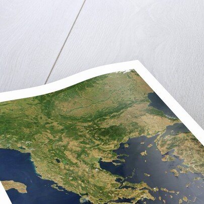 Satellite View of Greece by Anonymous