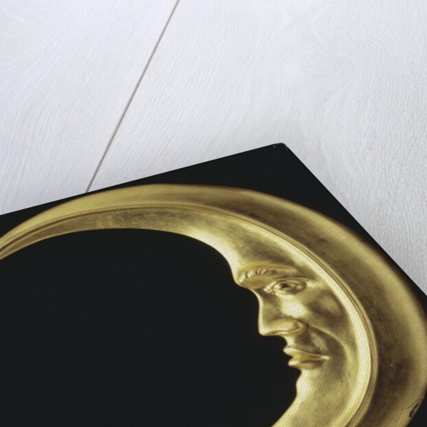 Gilded crescent moon by Anonymous