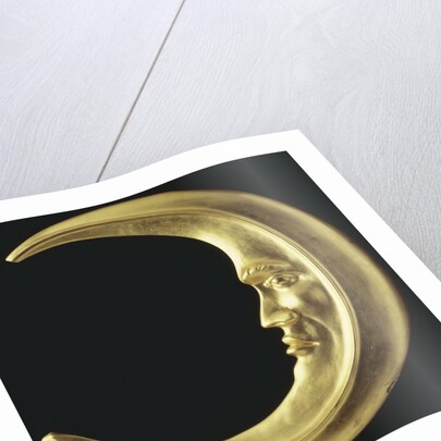 Gilded crescent moon by Anonymous