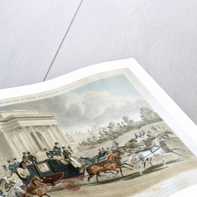 Horse drawn carriages along Hyde Park Corner, London by Anonymous