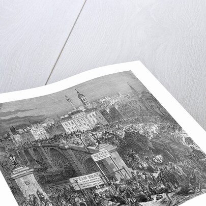 Busy scene on London Bridge by Anonymous