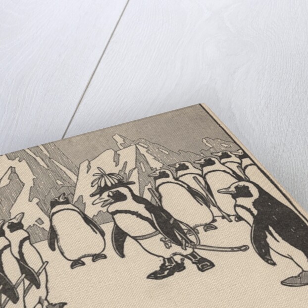 Penguin soldiers by Anonymous