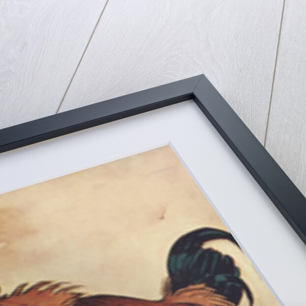 Dog and rooster conversing by Anonymous