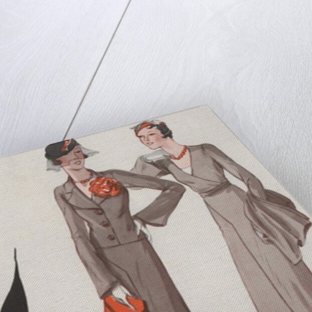 Two women in 1930's fashion by Anonymous