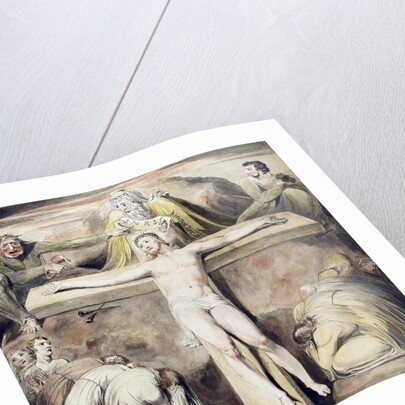 Christ Nailed to the Cross: The Third Hour by William Blake
