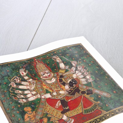 Narasimha Killing Hiranyakashipu, as Prahlada Watches by Anonymous