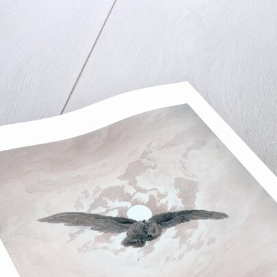 Owl Flying against a Moonlit Sky by Caspar David Friedrich