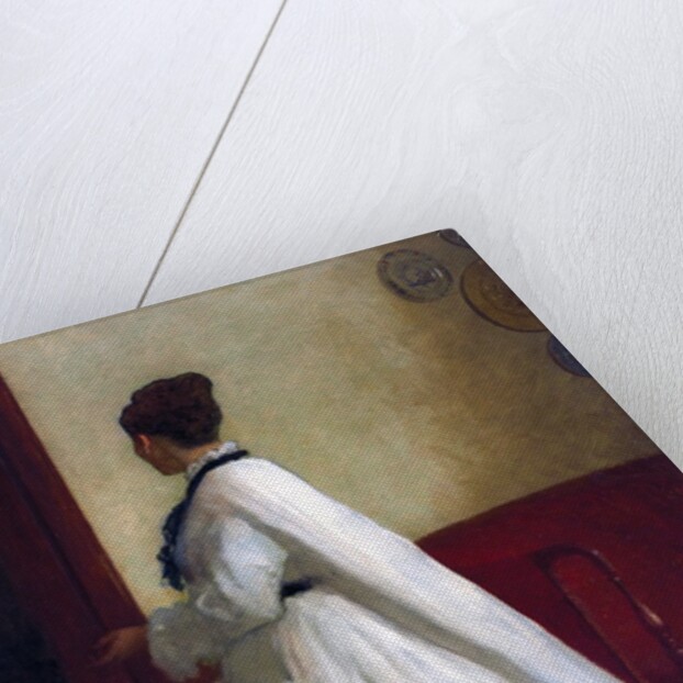 Woman in a White Dress by Eastman Johnson