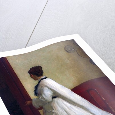 Woman in a White Dress by Eastman Johnson