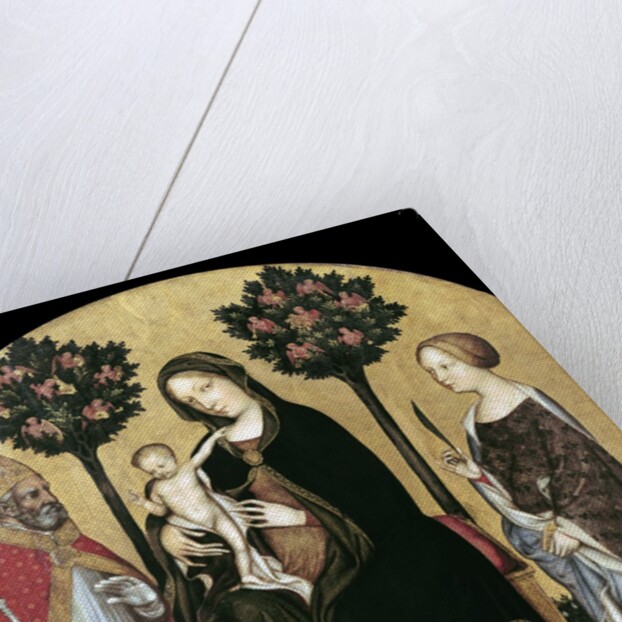 Virgin and Child Enthroned with Two Saints and a Donor by Gentile da Fabriano
