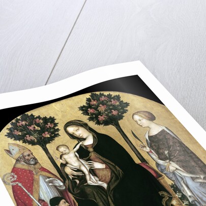 Virgin and Child Enthroned with Two Saints and a Donor by Gentile da Fabriano