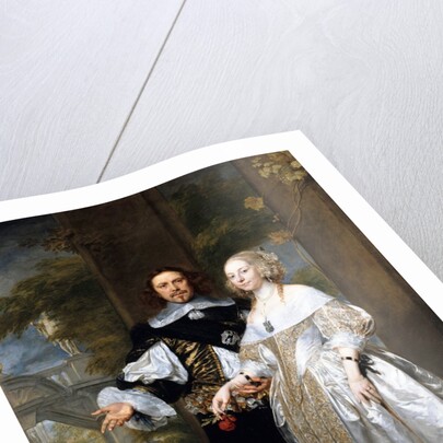 Portrait of a Married Couple in the Park by Gonzalez Coques