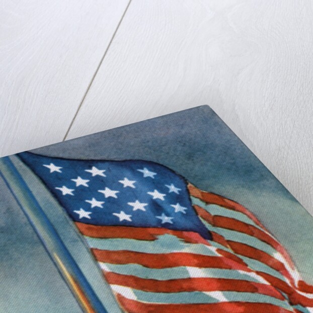 American flag flying over Fort McHenry by Anonymous