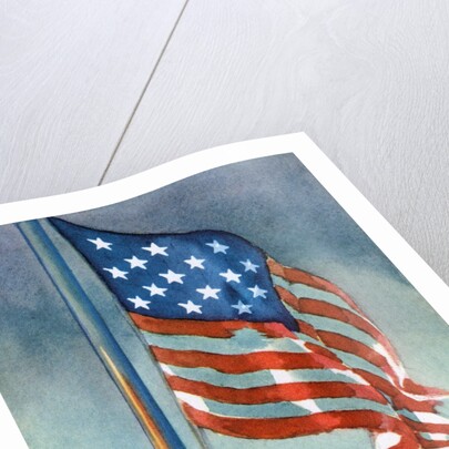 American flag flying over Fort McHenry by Anonymous