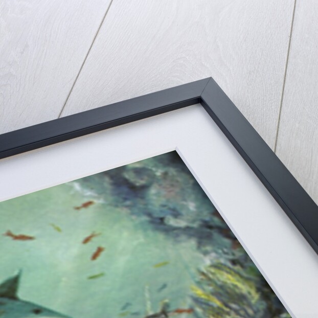 Shark swimming in a coral reef by Anonymous