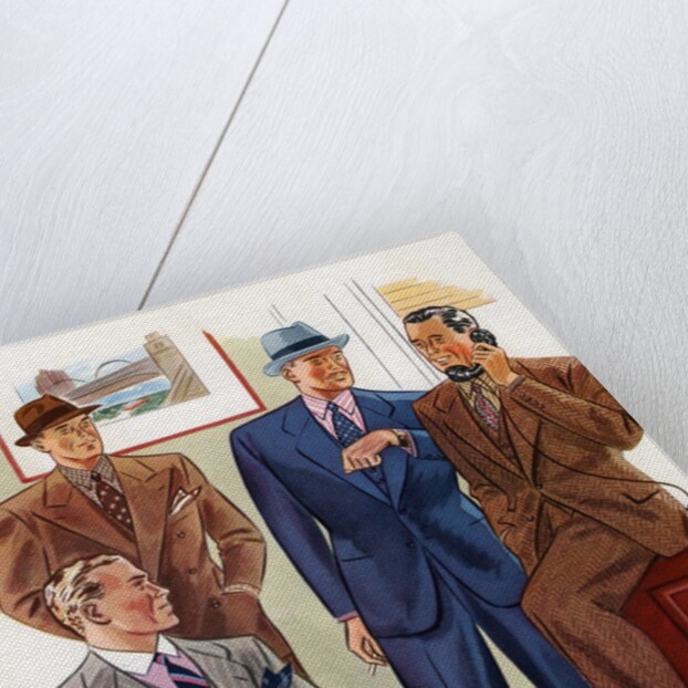 Four businessmen in an office by Anonymous