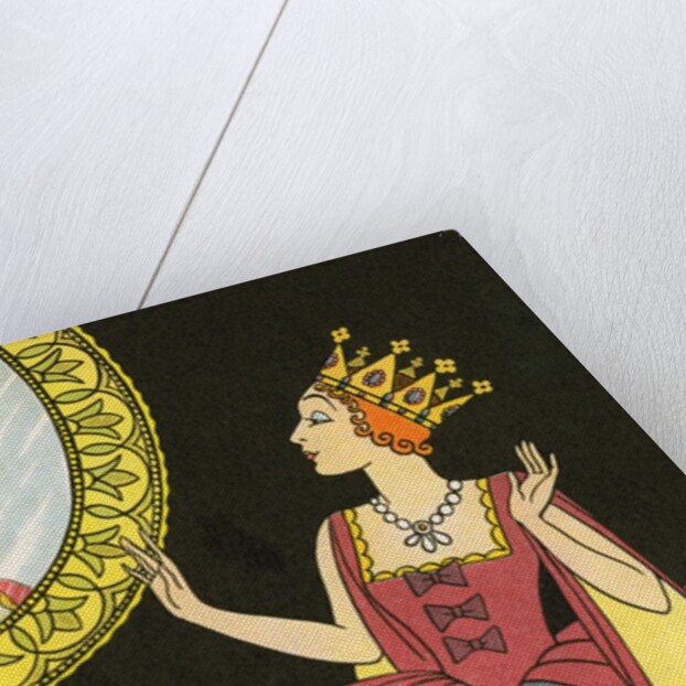Snow White's stepmother looking into magic mirror by Anonymous