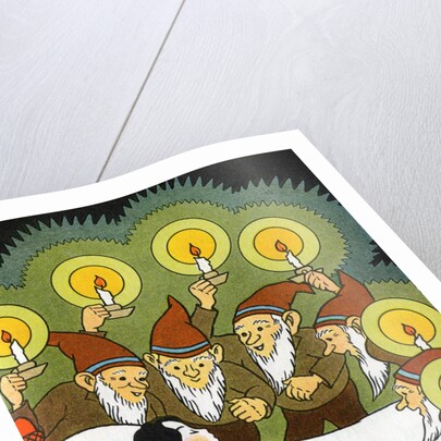 Snow White discovered by the seven dwarfs by Anonymous