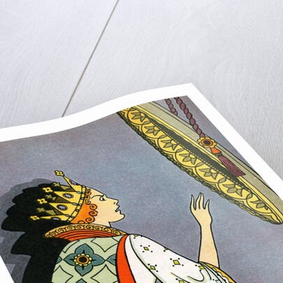 Magic mirror telling Evil Stepmother that Snow White is fairest by Anonymous