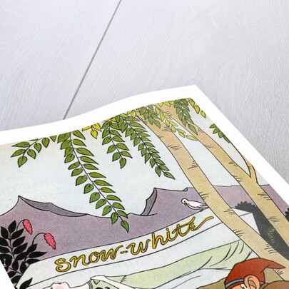 Snow White in her glass coffin by Anonymous