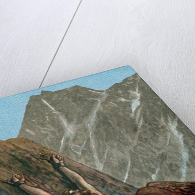 Prometheus bound to the rock by Anonymous