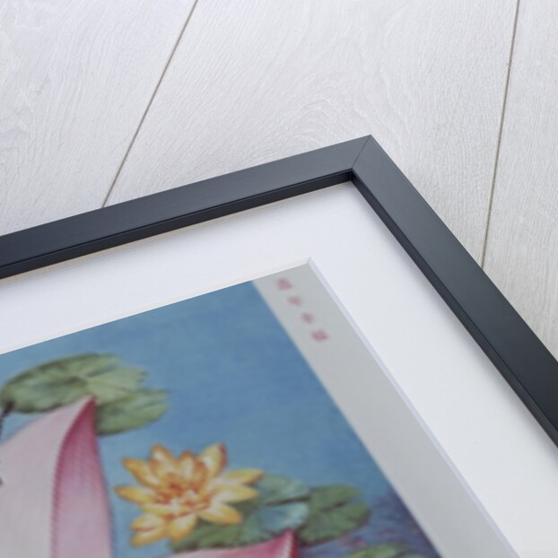 Chinese New Year's poster with baby in lotus blossom by Anonymous